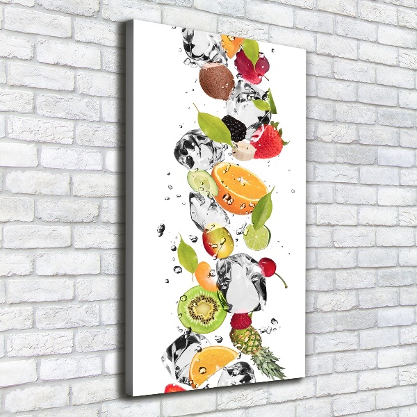 Canvas print Fruit and water