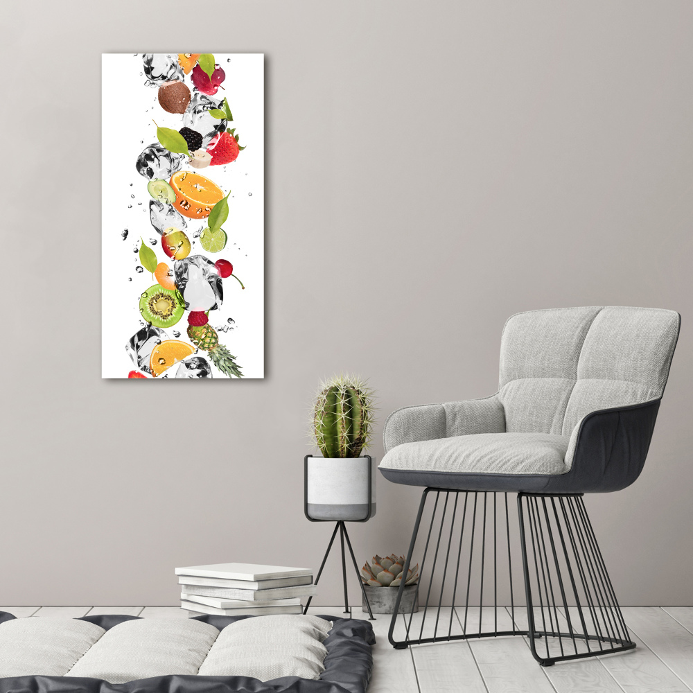 Canvas print Fruit and water