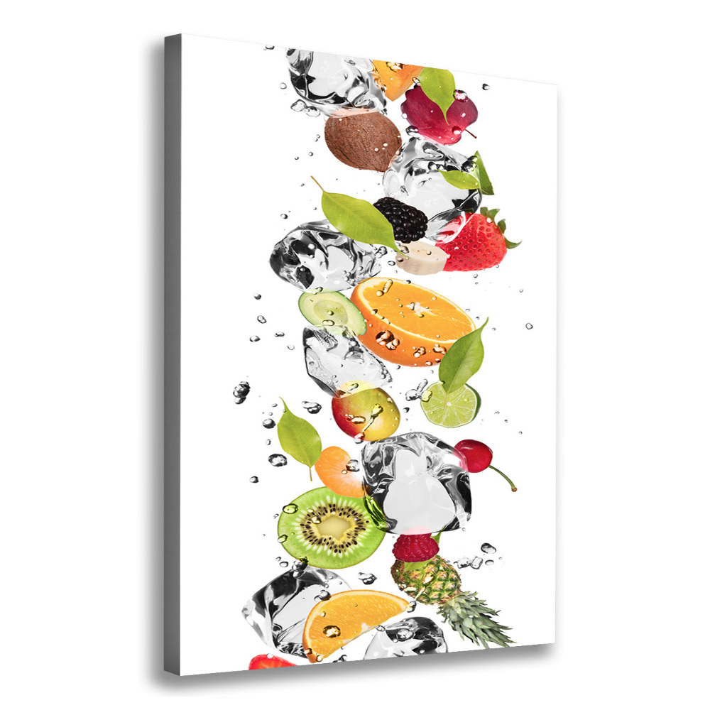 Canvas print Fruit and water