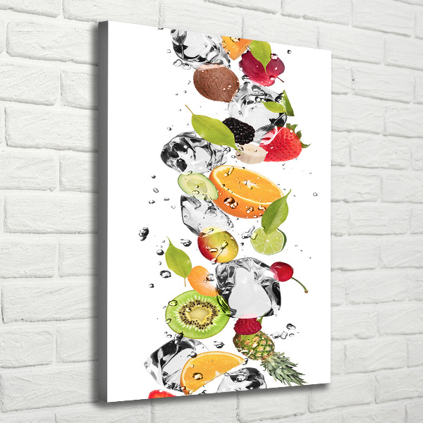 Canvas print Fruit and water