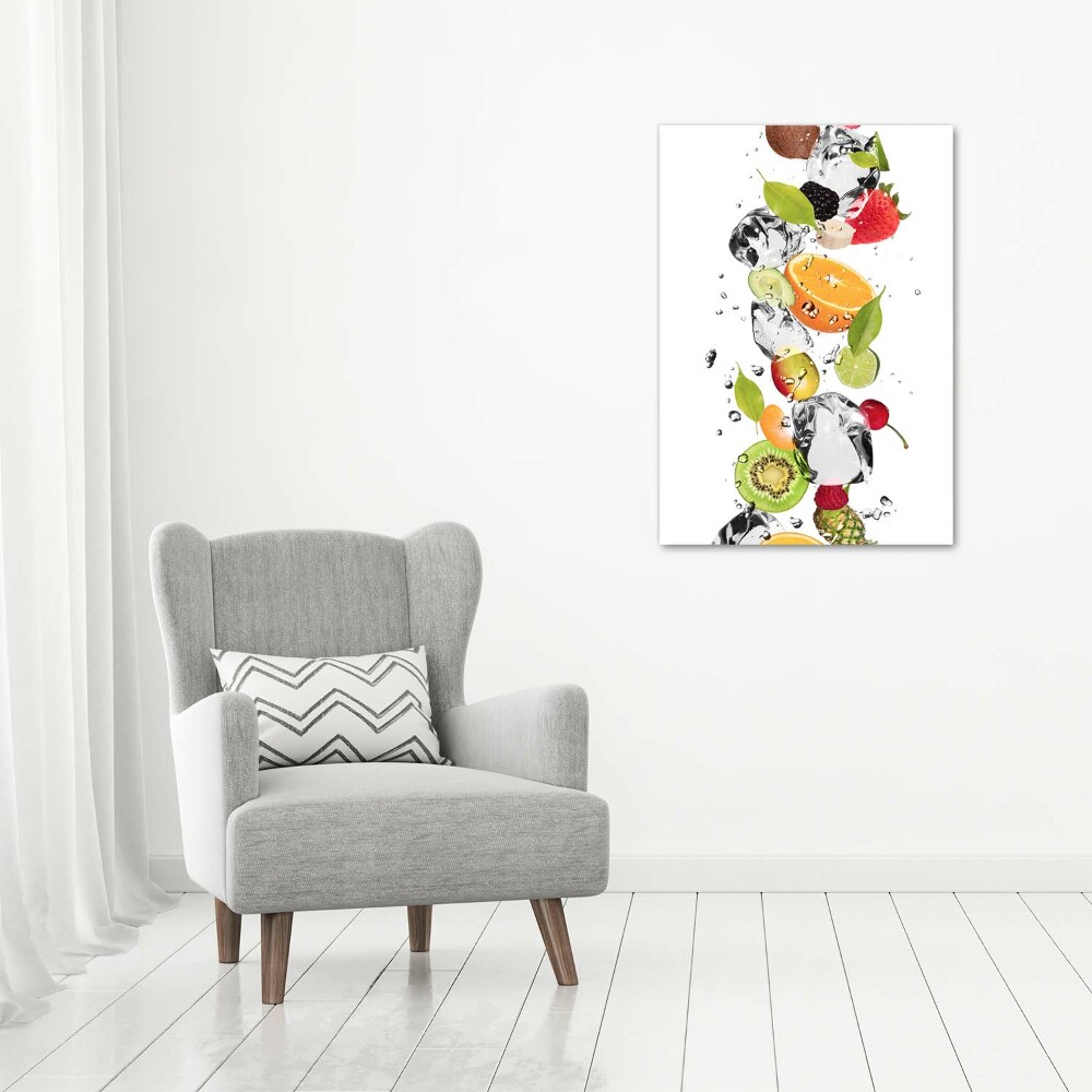 Canvas print Fruit and water