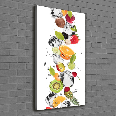 Canvas print Fruit and water