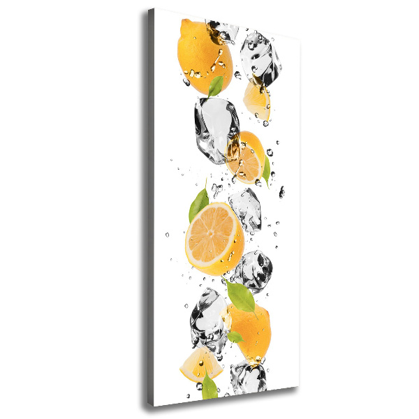 Canvas wall art Lemons and water