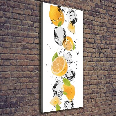 Canvas wall art Lemons and water