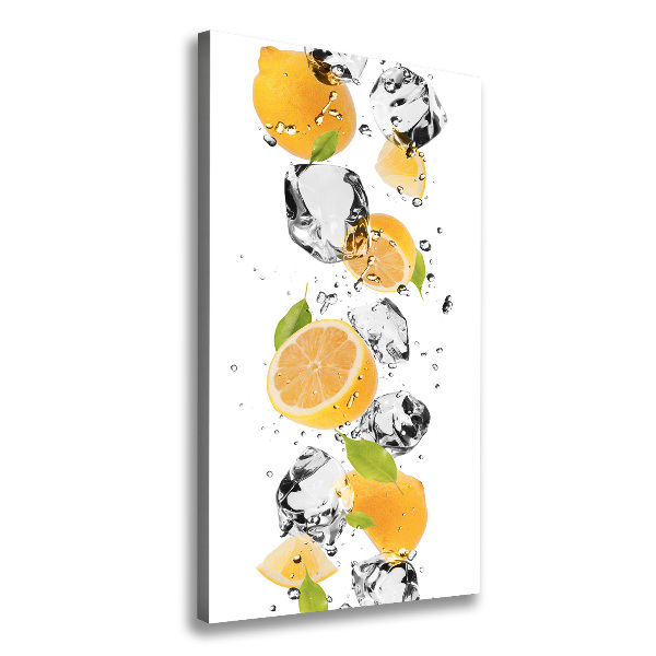 Canvas wall art Lemons and water