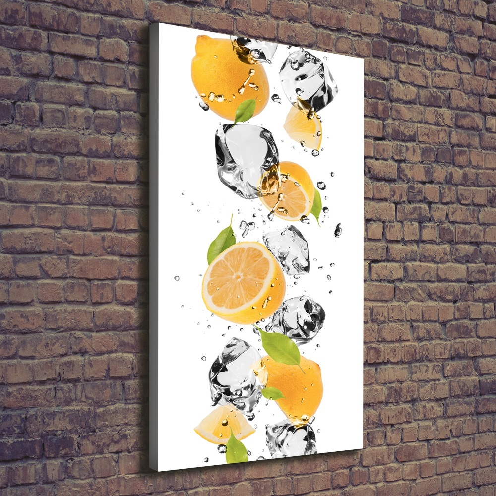 Canvas wall art Lemons and water