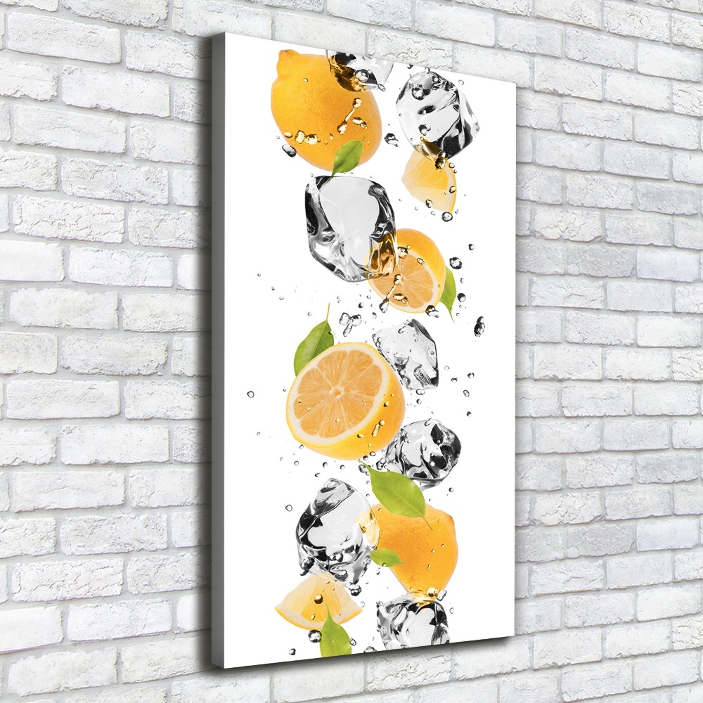 Canvas wall art Lemons and water