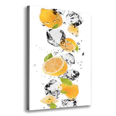 Canvas wall art Lemons and water