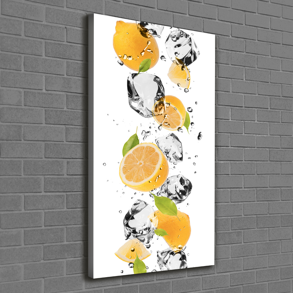 Canvas wall art Lemons and water