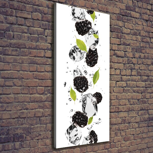 Canvas wall art Blackberries and water