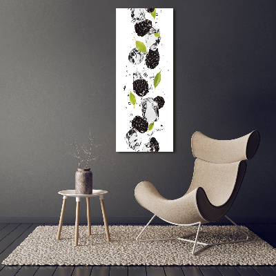 Canvas wall art Blackberries and water