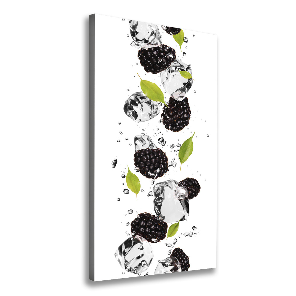 Canvas wall art Blackberries and water