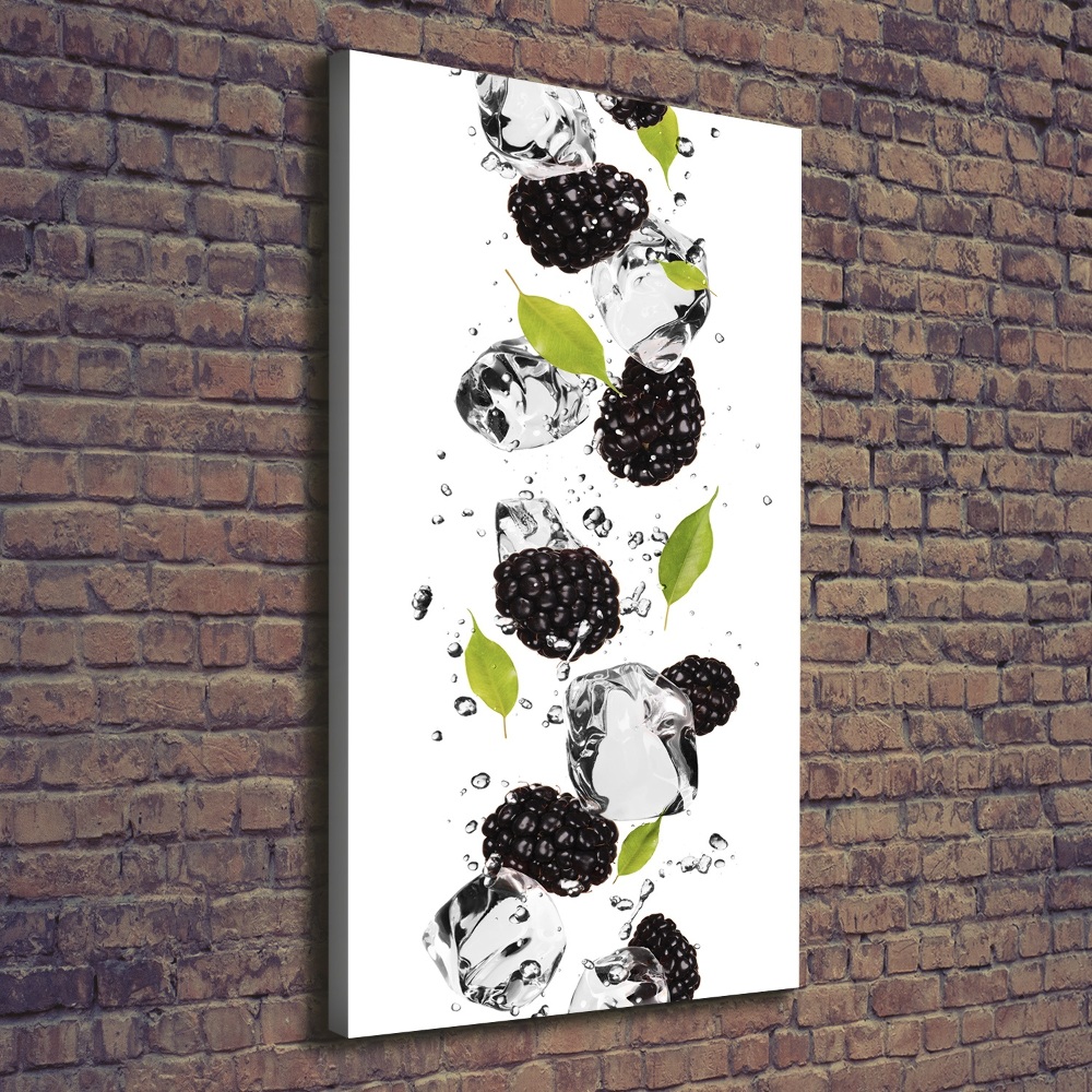 Canvas wall art Blackberries and water