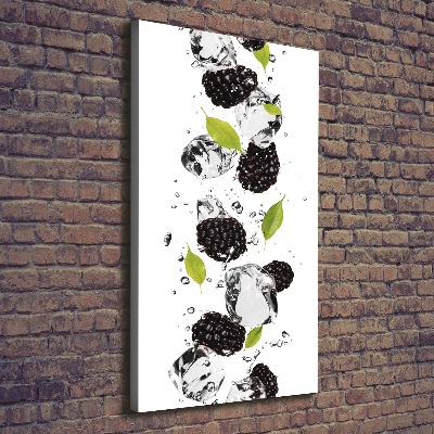 Canvas wall art Blackberries and water