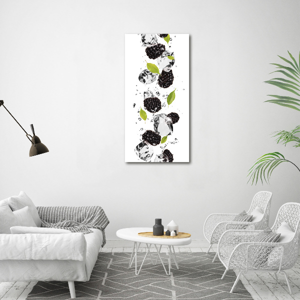 Canvas wall art Blackberries and water