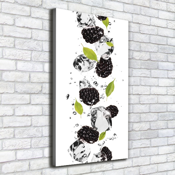 Canvas wall art Blackberries and water