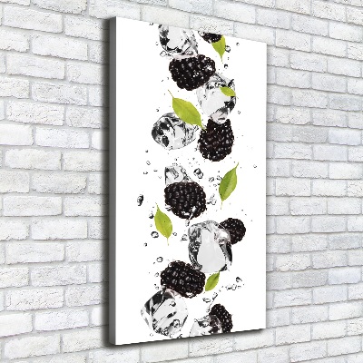 Canvas wall art Blackberries and water