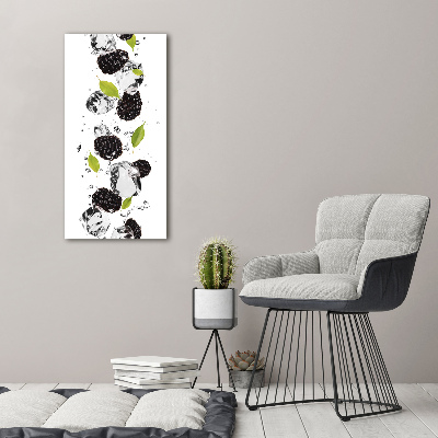 Canvas wall art Blackberries and water