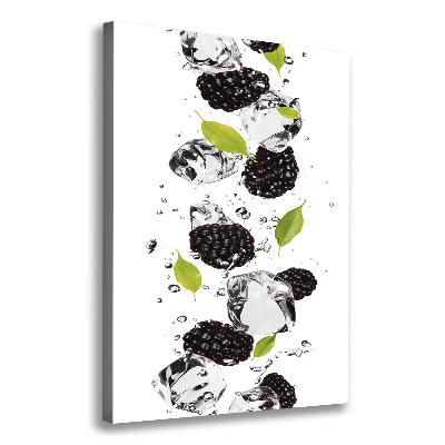 Canvas wall art Blackberries and water