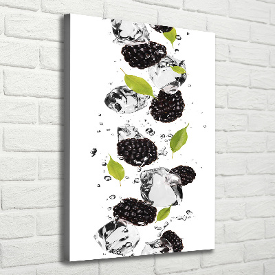 Canvas wall art Blackberries and water