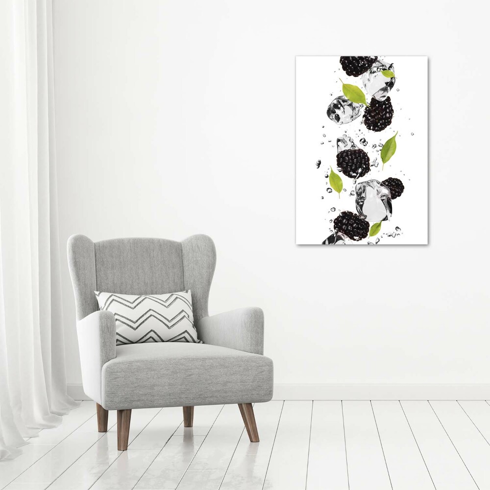 Canvas wall art Blackberries and water