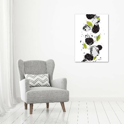 Canvas wall art Blackberries and water