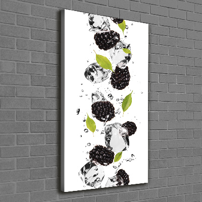 Canvas wall art Blackberries and water