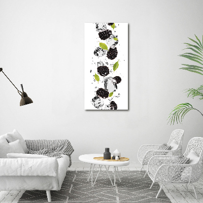 Canvas wall art Blackberries and water