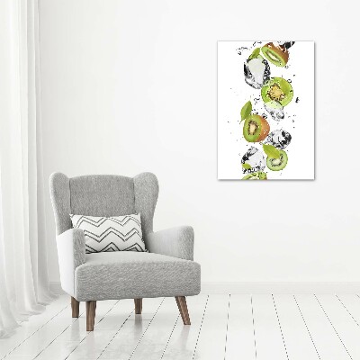 Canvas wall art Kiwi and water