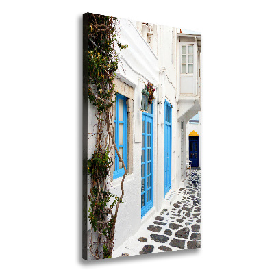 Canvas wall art Greek streets