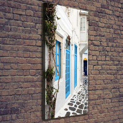 Canvas wall art Greek streets