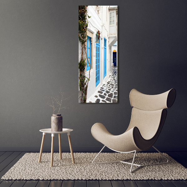 Canvas wall art Greek streets