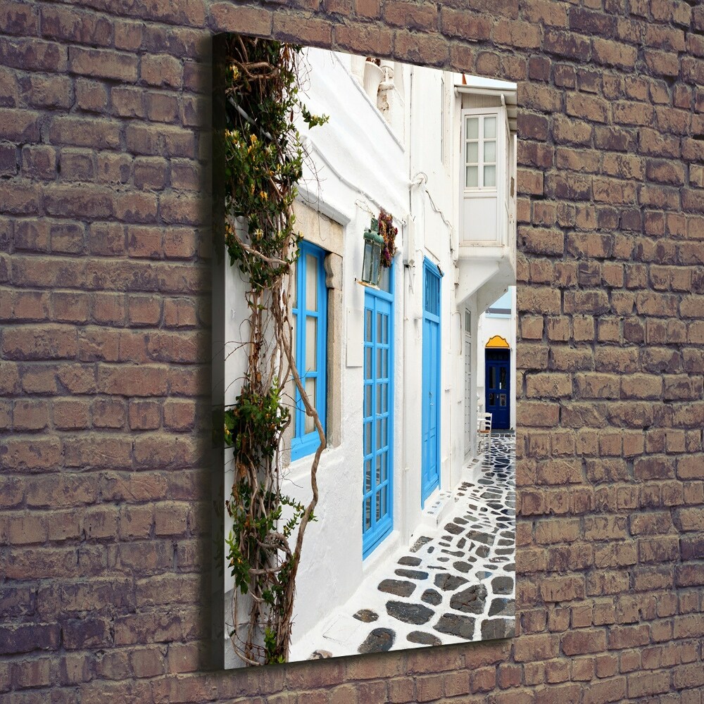 Canvas wall art Greek streets