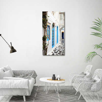 Canvas wall art Greek streets