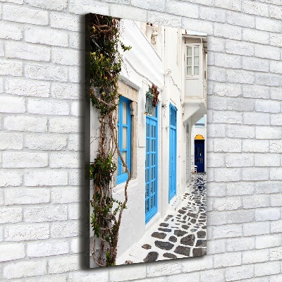 Canvas wall art Greek streets