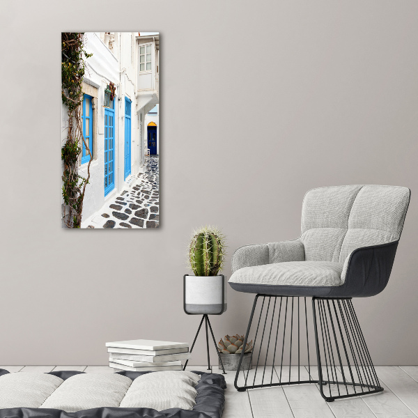 Canvas wall art Greek streets