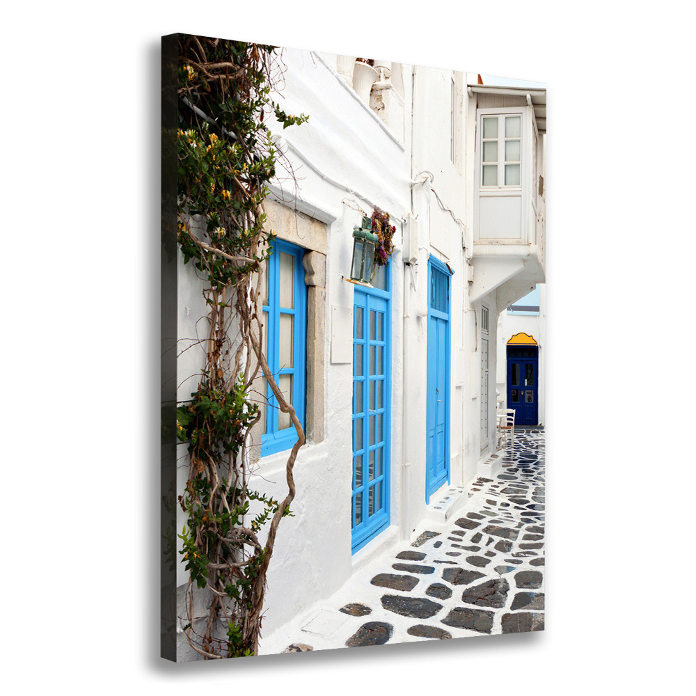 Canvas wall art Greek streets