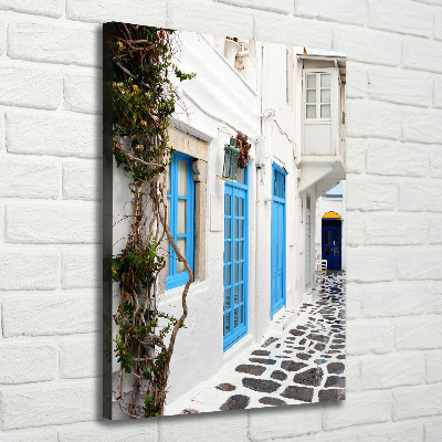 Canvas wall art Greek streets