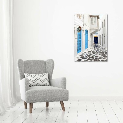 Canvas wall art Greek streets