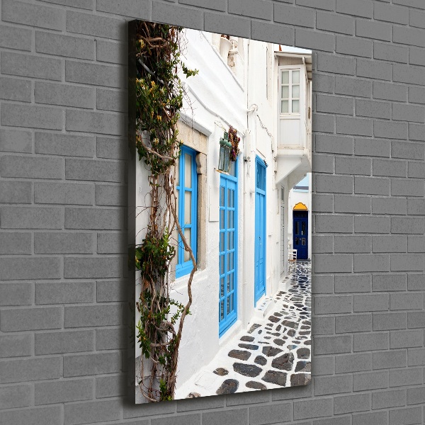 Canvas wall art Greek streets