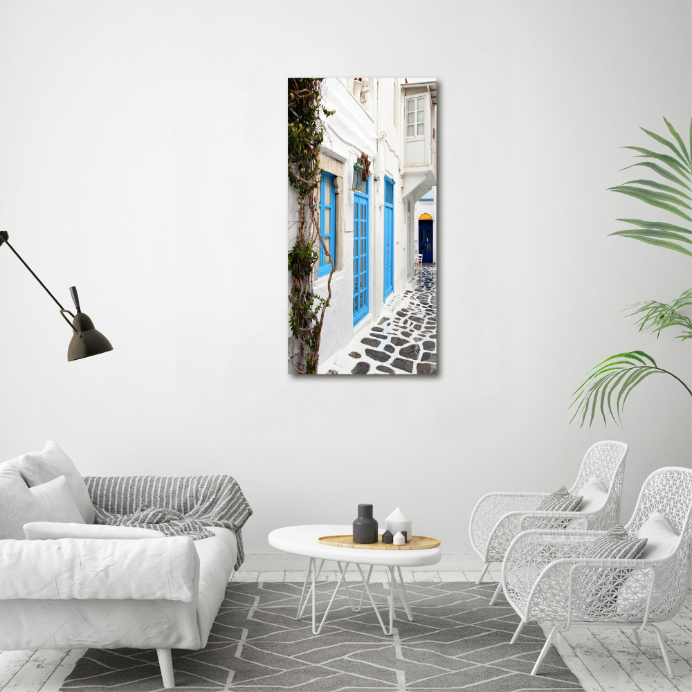 Canvas wall art Greek streets