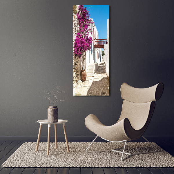 Canvas wall art Greek streets