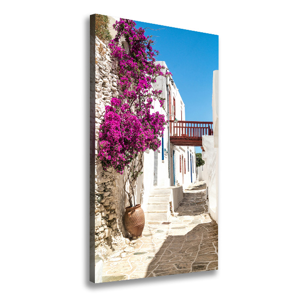 Canvas wall art Greek streets