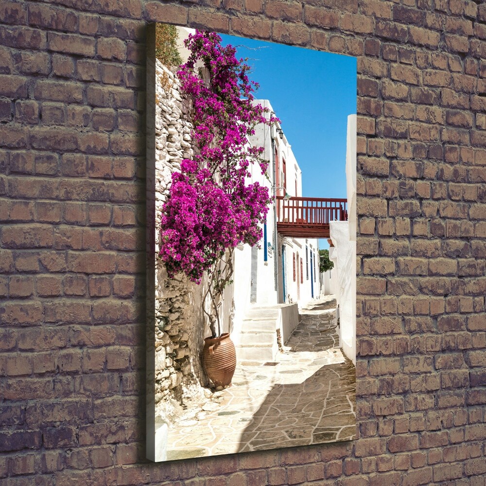 Canvas wall art Greek streets