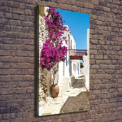 Canvas wall art Greek streets