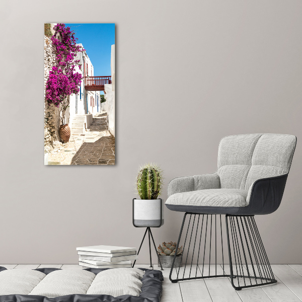 Canvas wall art Greek streets