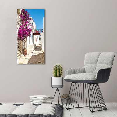 Canvas wall art Greek streets