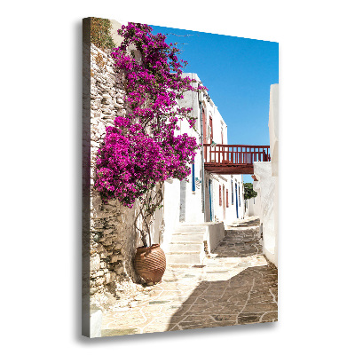 Canvas wall art Greek streets