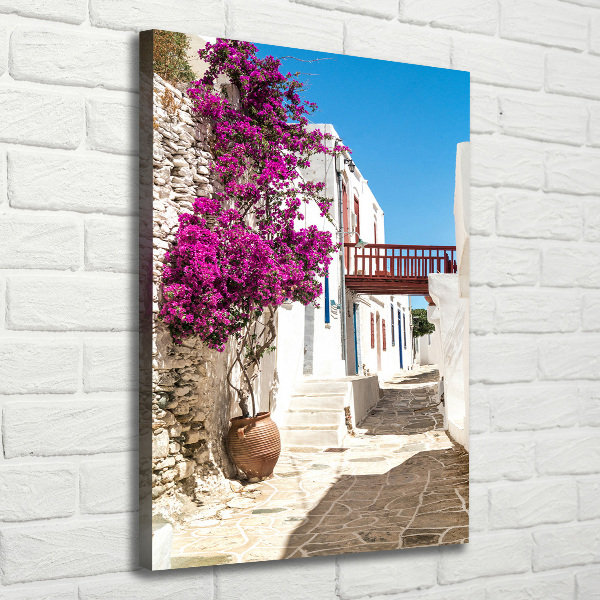 Canvas wall art Greek streets