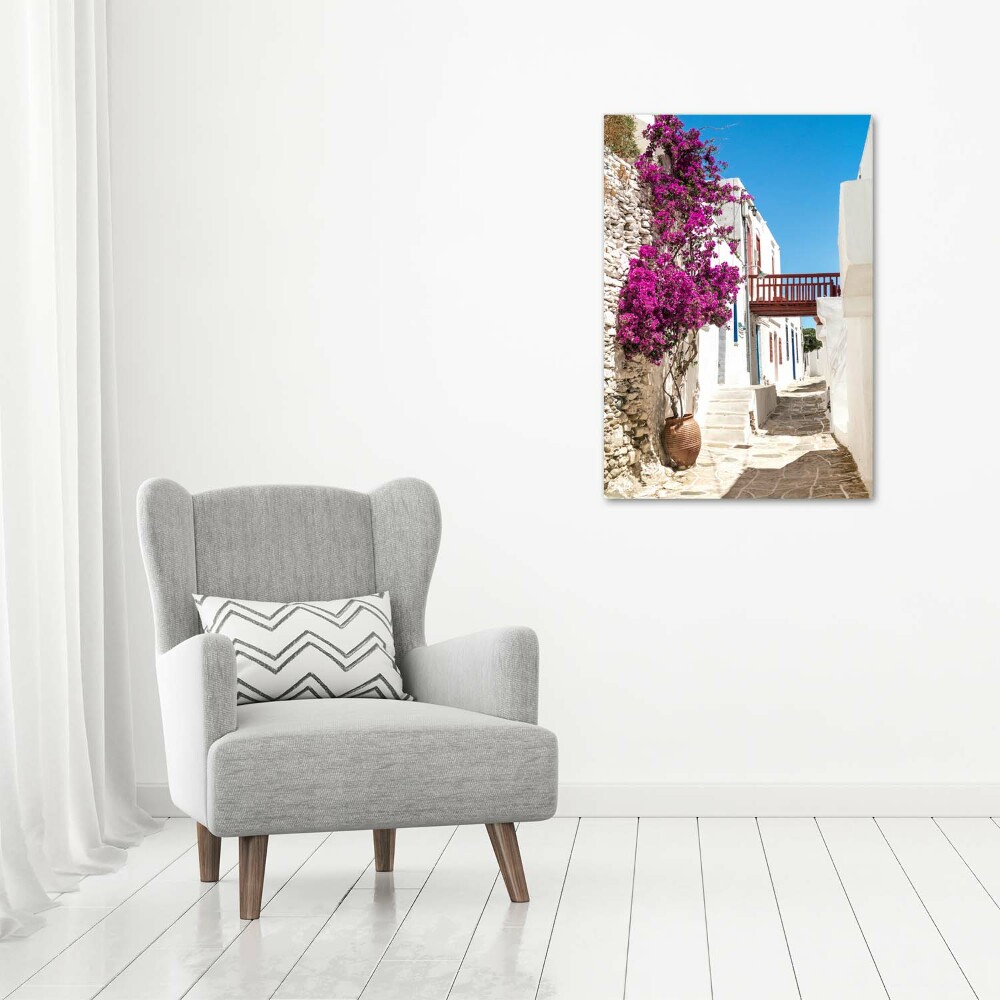 Canvas wall art Greek streets